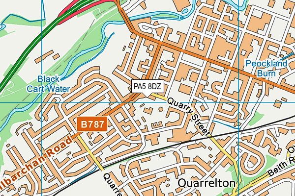 PA5 8DZ map - OS VectorMap District (Ordnance Survey)