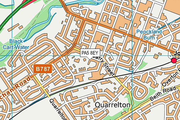 PA5 8EY map - OS VectorMap District (Ordnance Survey)
