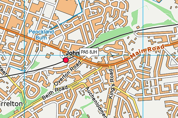 PA5 8JH map - OS VectorMap District (Ordnance Survey)