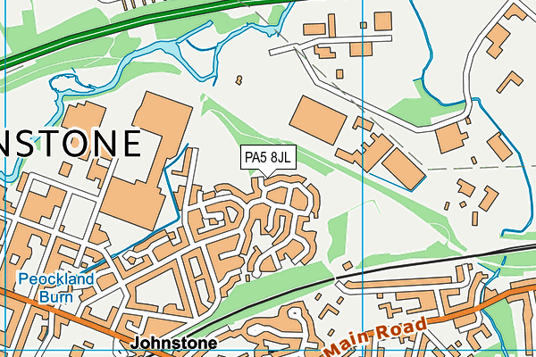 PA5 8JL map - OS VectorMap District (Ordnance Survey)