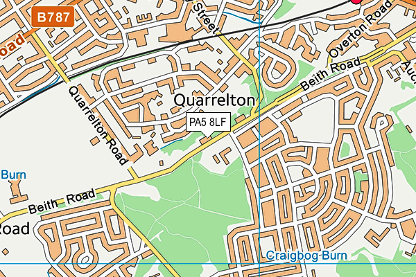 PA5 8LF map - OS VectorMap District (Ordnance Survey)