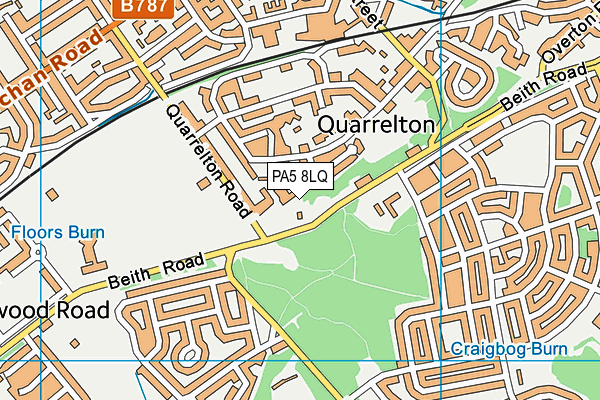 PA5 8LQ map - OS VectorMap District (Ordnance Survey)