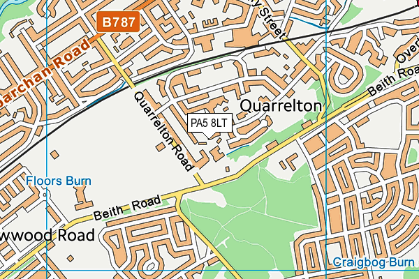 PA5 8LT map - OS VectorMap District (Ordnance Survey)