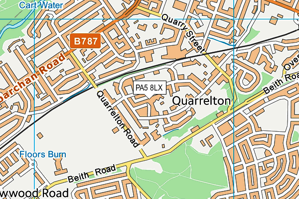 PA5 8LX map - OS VectorMap District (Ordnance Survey)