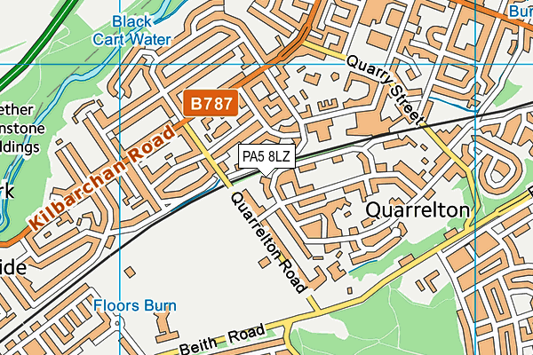 PA5 8LZ map - OS VectorMap District (Ordnance Survey)