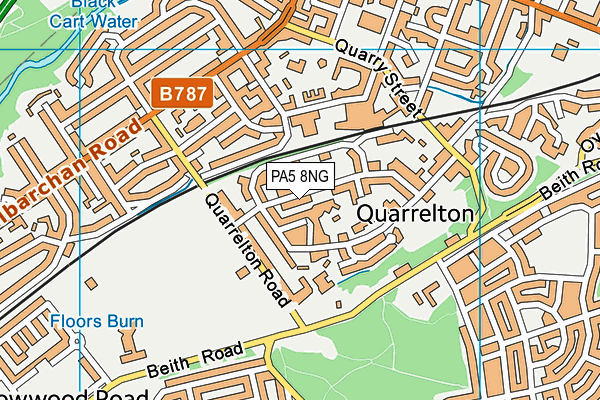 PA5 8NG map - OS VectorMap District (Ordnance Survey)