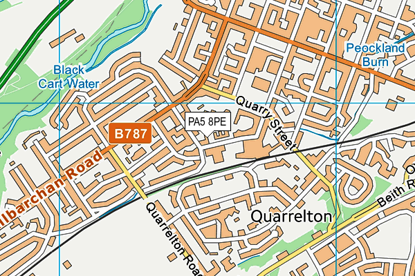PA5 8PE map - OS VectorMap District (Ordnance Survey)