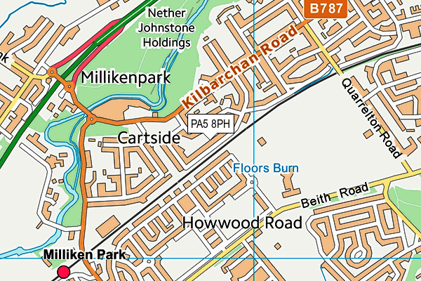 PA5 8PH map - OS VectorMap District (Ordnance Survey)