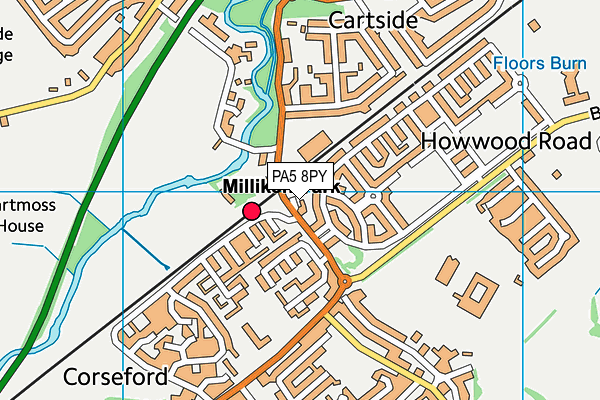 PA5 8PY map - OS VectorMap District (Ordnance Survey)