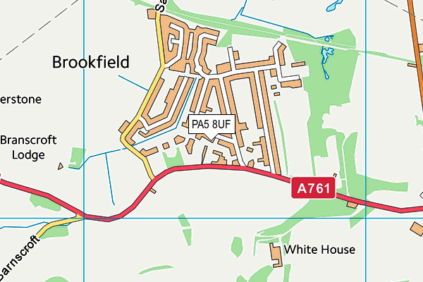 PA5 8UF map - OS VectorMap District (Ordnance Survey)