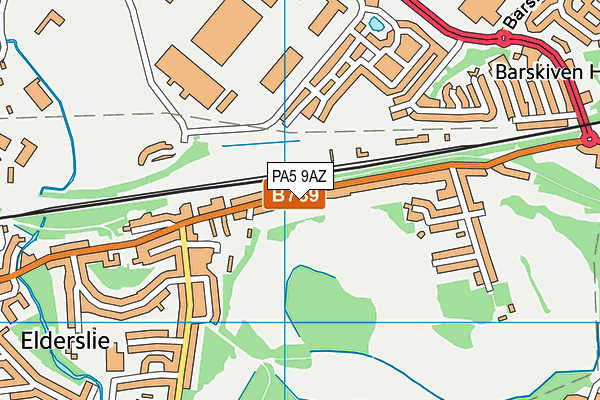 PA5 9AZ map - OS VectorMap District (Ordnance Survey)