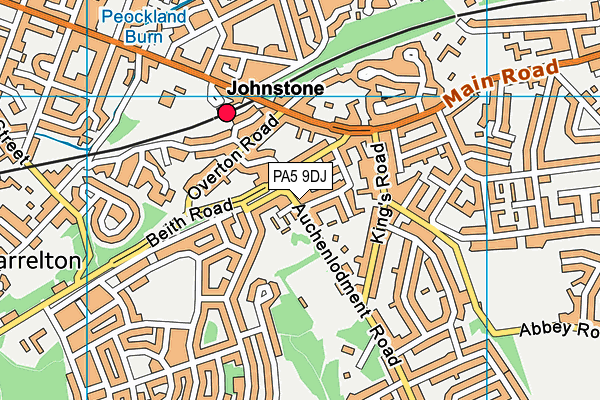 PA5 9DJ map - OS VectorMap District (Ordnance Survey)
