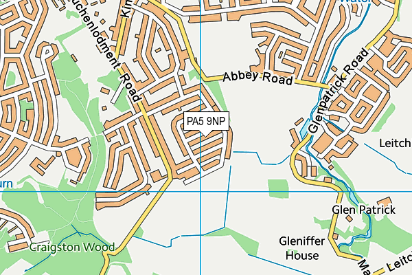 PA5 9NP map - OS VectorMap District (Ordnance Survey)