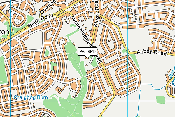 PA5 9PD map - OS VectorMap District (Ordnance Survey)