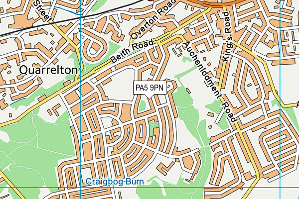 PA5 9PN map - OS VectorMap District (Ordnance Survey)