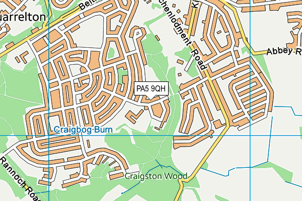 PA5 9QH map - OS VectorMap District (Ordnance Survey)
