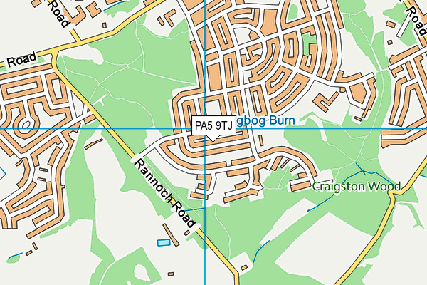 PA5 9TJ map - OS VectorMap District (Ordnance Survey)