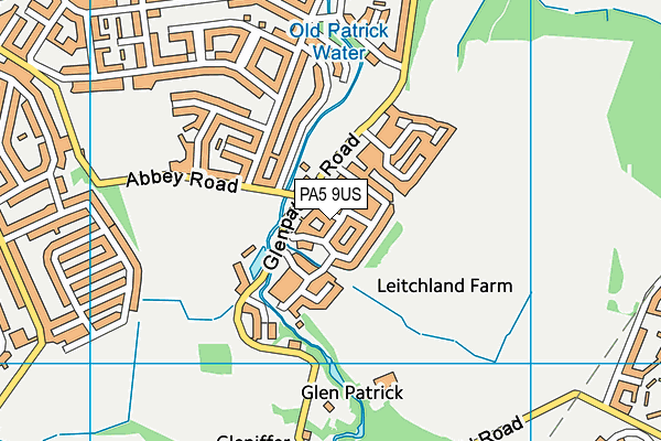 PA5 9US map - OS VectorMap District (Ordnance Survey)