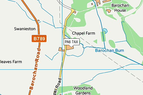 PA6 7AX map - OS VectorMap District (Ordnance Survey)