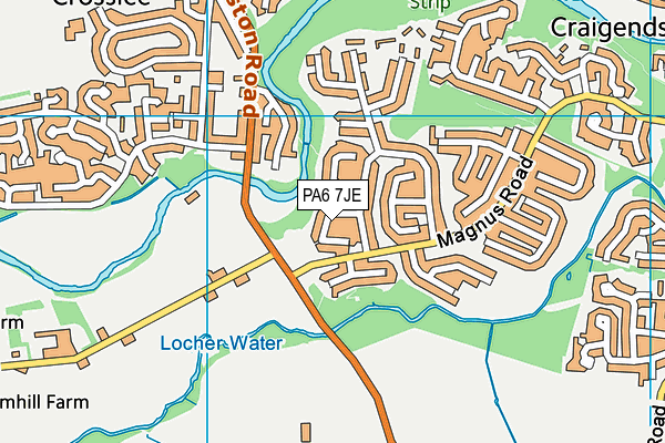 PA6 7JE map - OS VectorMap District (Ordnance Survey)
