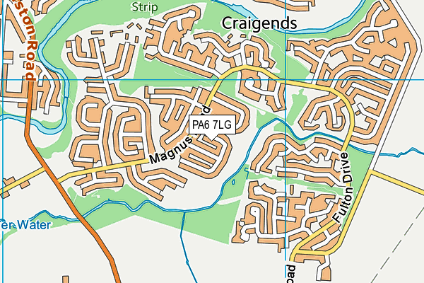 PA6 7LG map - OS VectorMap District (Ordnance Survey)