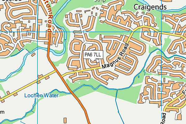 PA6 7LL map - OS VectorMap District (Ordnance Survey)