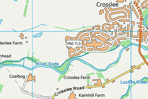 PA6 7LS map - OS VectorMap District (Ordnance Survey)