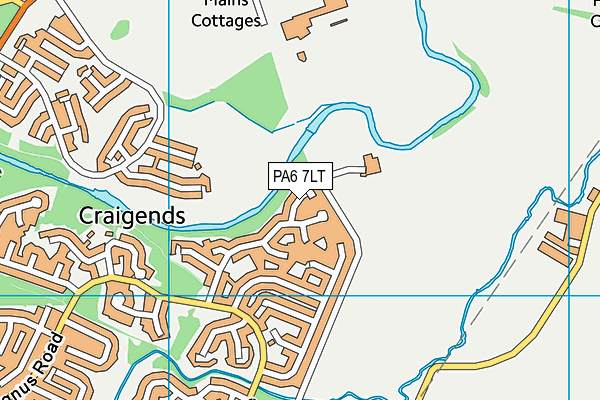 PA6 7LT map - OS VectorMap District (Ordnance Survey)