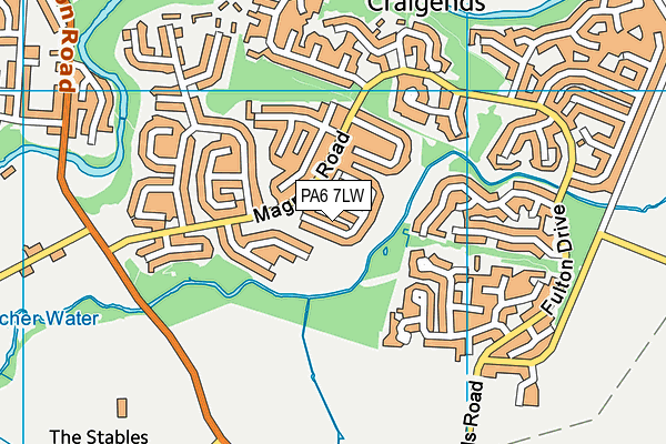 PA6 7LW map - OS VectorMap District (Ordnance Survey)