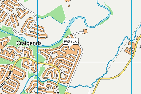 PA6 7LX map - OS VectorMap District (Ordnance Survey)