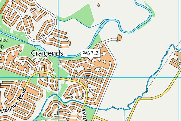 PA6 7LZ map - OS VectorMap District (Ordnance Survey)