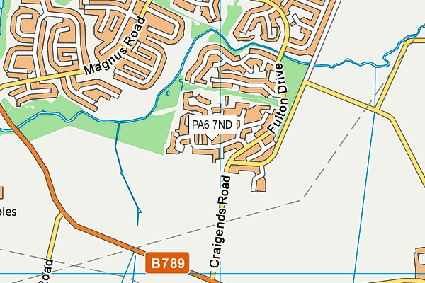 PA6 7ND map - OS VectorMap District (Ordnance Survey)