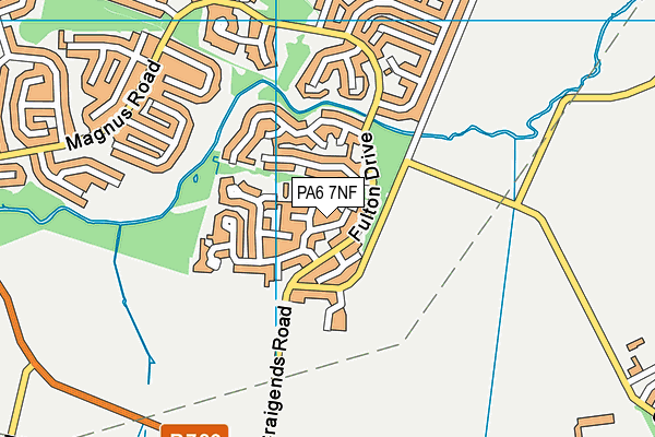 PA6 7NF map - OS VectorMap District (Ordnance Survey)