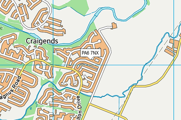 PA6 7NX map - OS VectorMap District (Ordnance Survey)