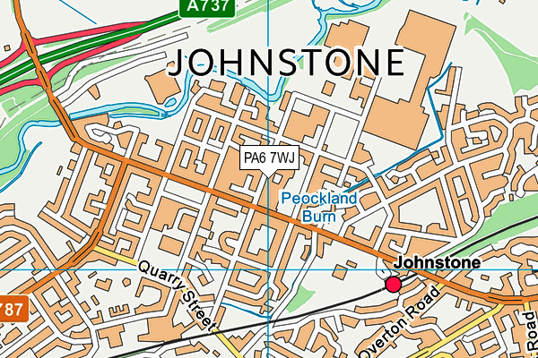 PA6 7WJ map - OS VectorMap District (Ordnance Survey)