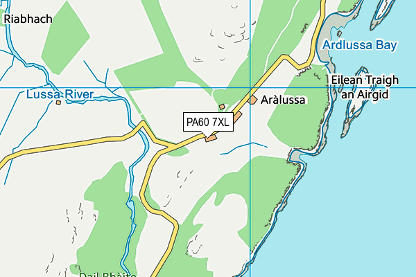 PA60 7XL map - OS VectorMap District (Ordnance Survey)