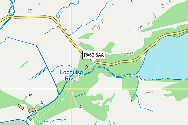 PA62 6AA map - OS VectorMap District (Ordnance Survey)
