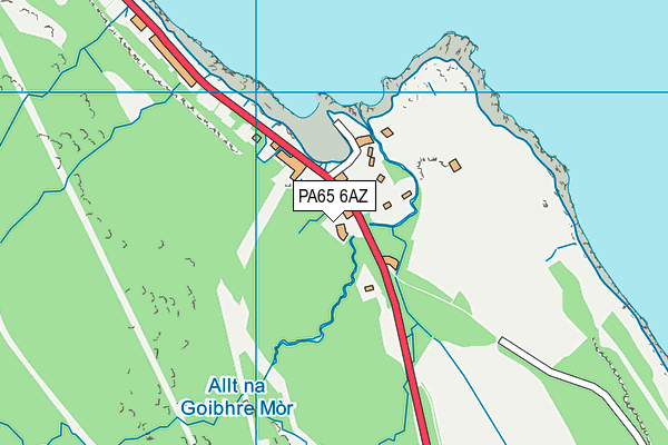 PA65 6AZ map - OS VectorMap District (Ordnance Survey)