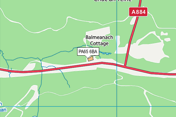 PA65 6BA map - OS VectorMap District (Ordnance Survey)