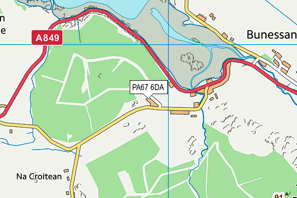 PA67 6DA map - OS VectorMap District (Ordnance Survey)
