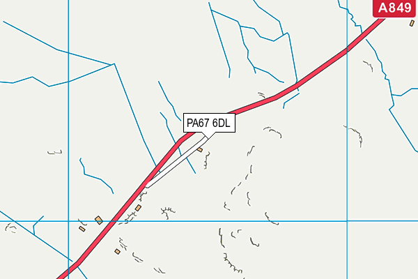 PA67 6DL map - OS VectorMap District (Ordnance Survey)