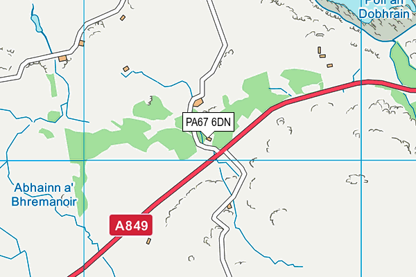 PA67 6DN map - OS VectorMap District (Ordnance Survey)