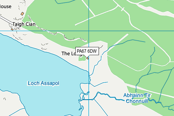 PA67 6DW map - OS VectorMap District (Ordnance Survey)