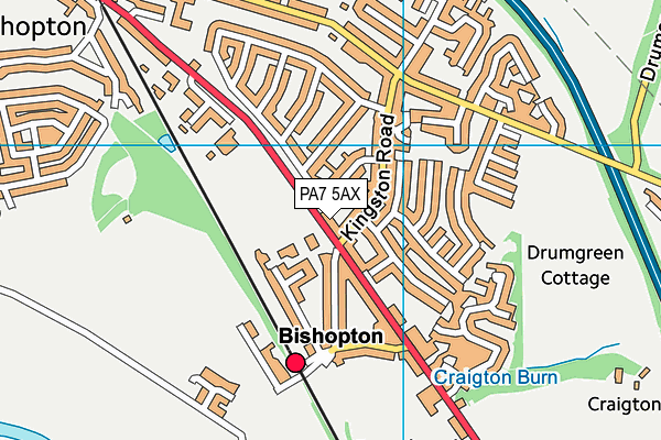 PA7 5AX map - OS VectorMap District (Ordnance Survey)