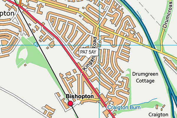 PA7 5AY map - OS VectorMap District (Ordnance Survey)