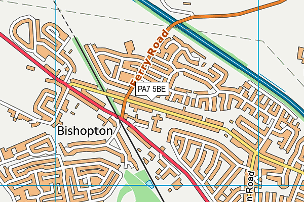 PA7 5BE map - OS VectorMap District (Ordnance Survey)