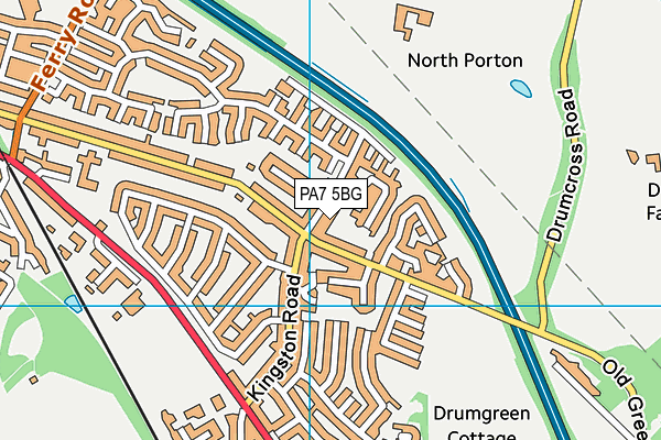 PA7 5BG map - OS VectorMap District (Ordnance Survey)