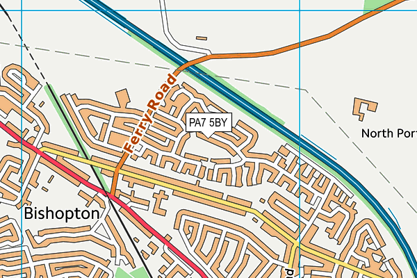 PA7 5BY map - OS VectorMap District (Ordnance Survey)