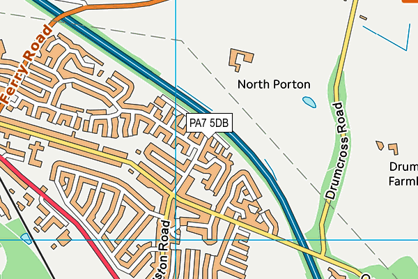 PA7 5DB map - OS VectorMap District (Ordnance Survey)