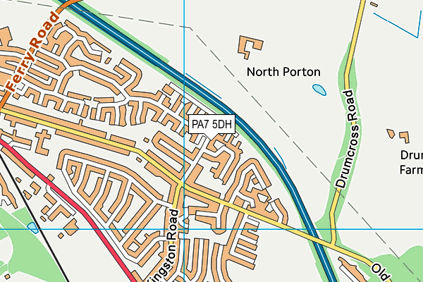 PA7 5DH map - OS VectorMap District (Ordnance Survey)